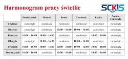 Harmonogram pracy świetlic SCKiS