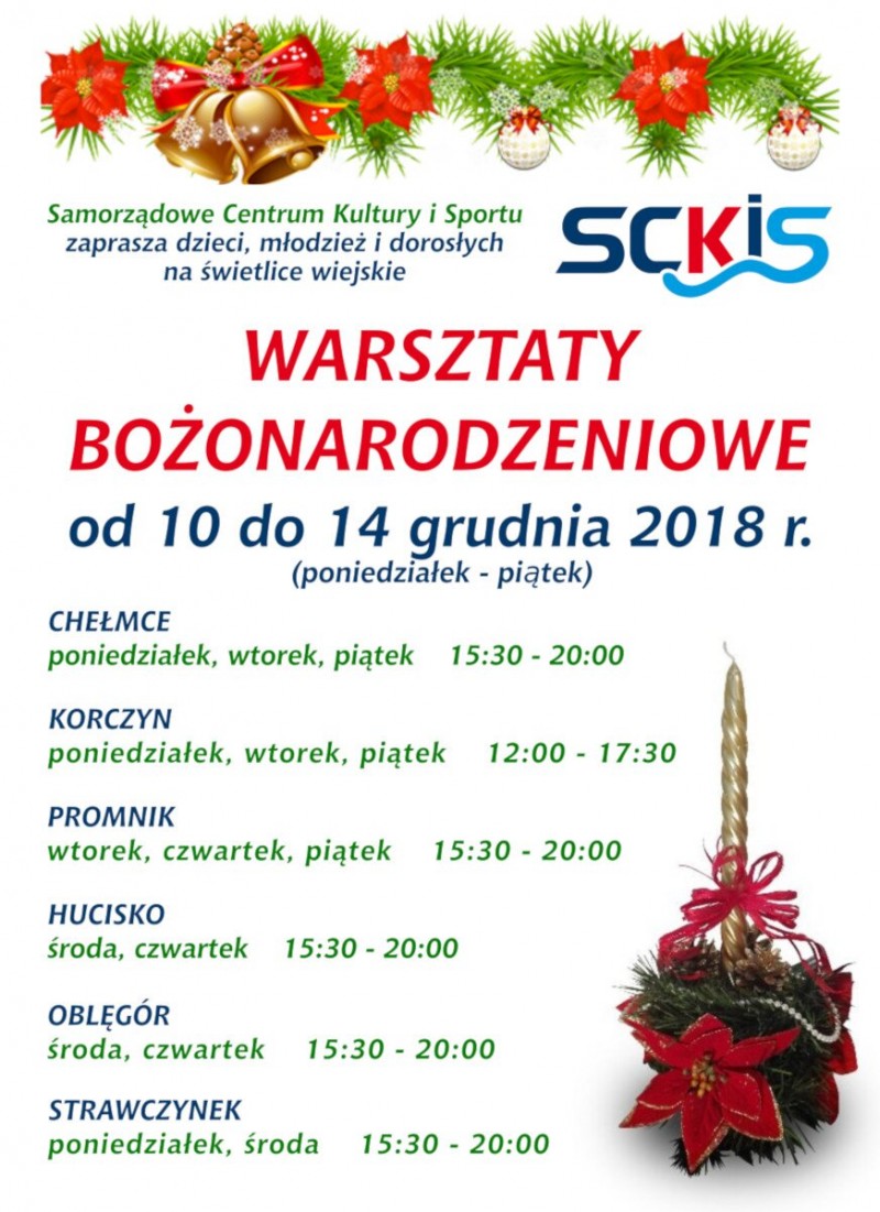 Warsztaty bożonarodzeniowe