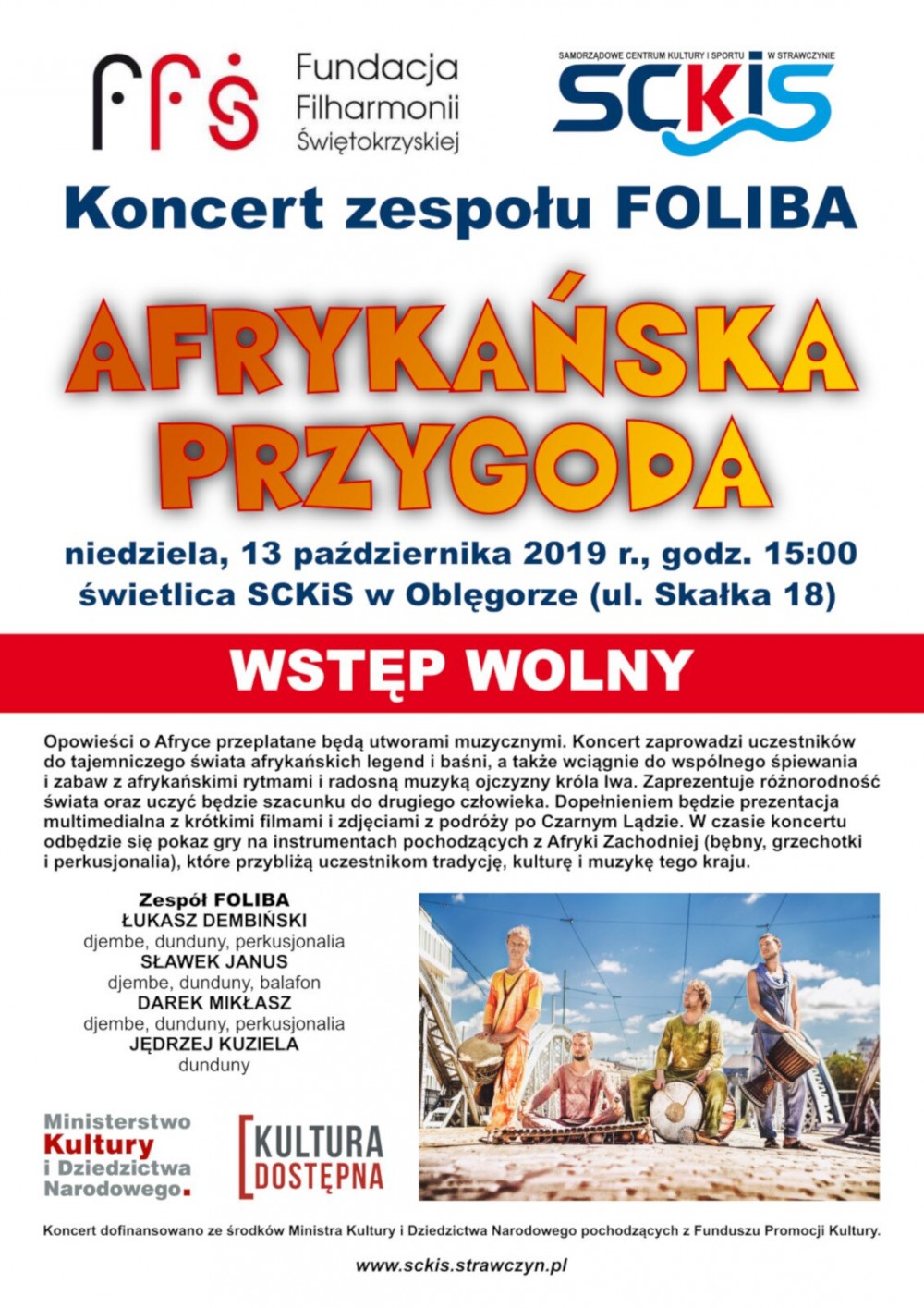 Koncert muzyki afrykańskiej