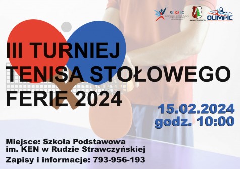 Plakat Turniej tenisa www