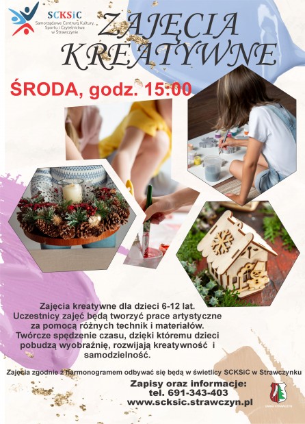 plakat zajęcia kreatywne 2025