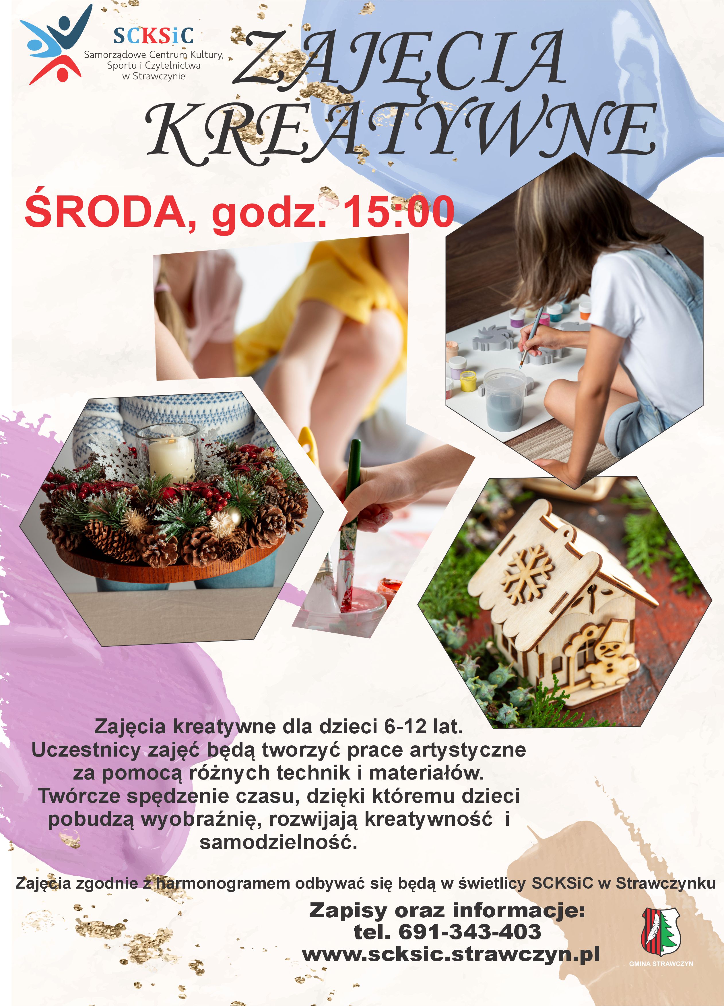 plakat zajęcia kreatywne 2025