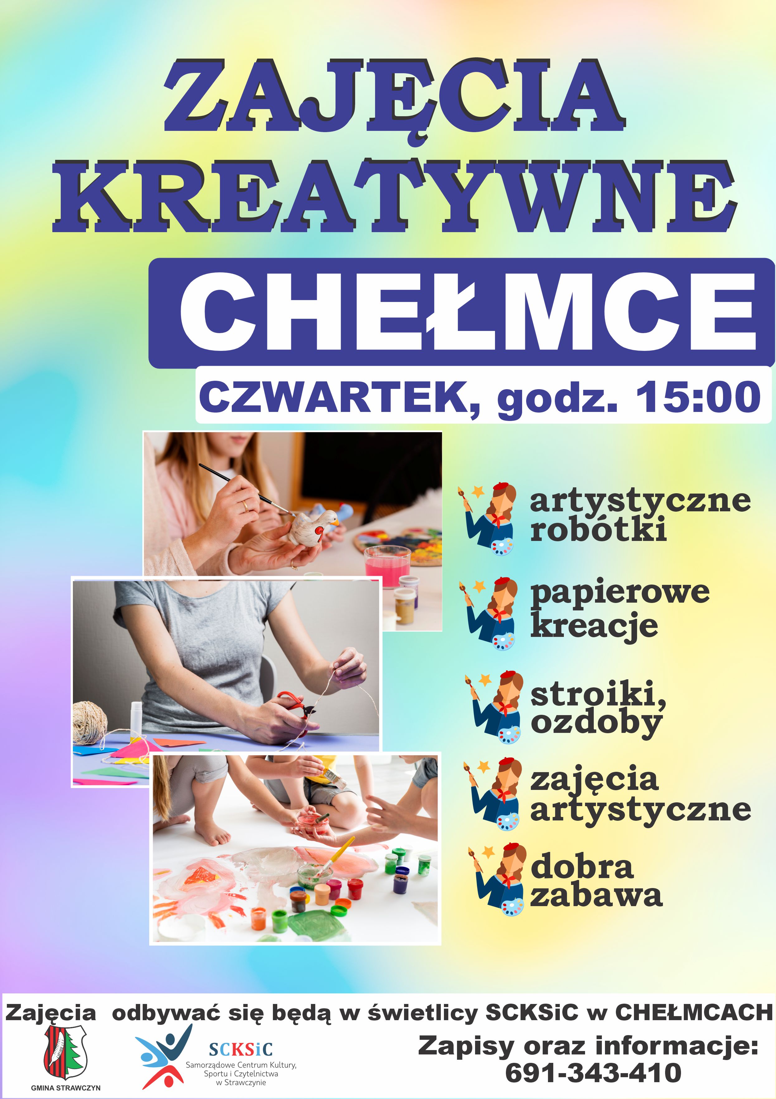 plakat zajęcia kreatywne chełmce 2025